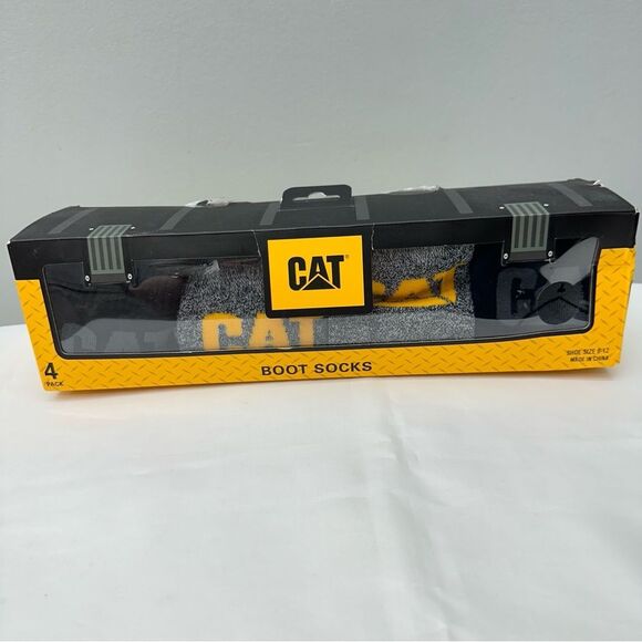 NWT CAT Boot Socks 4-Pack - Picture 1 of 4
